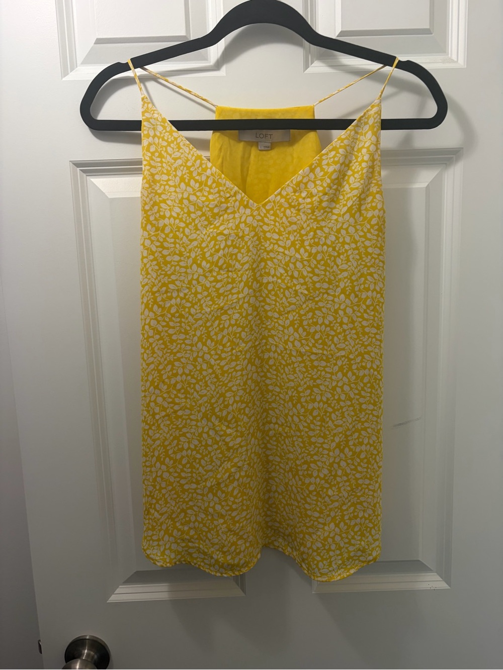 LOFT Yellow and White Floral Flowy Tank